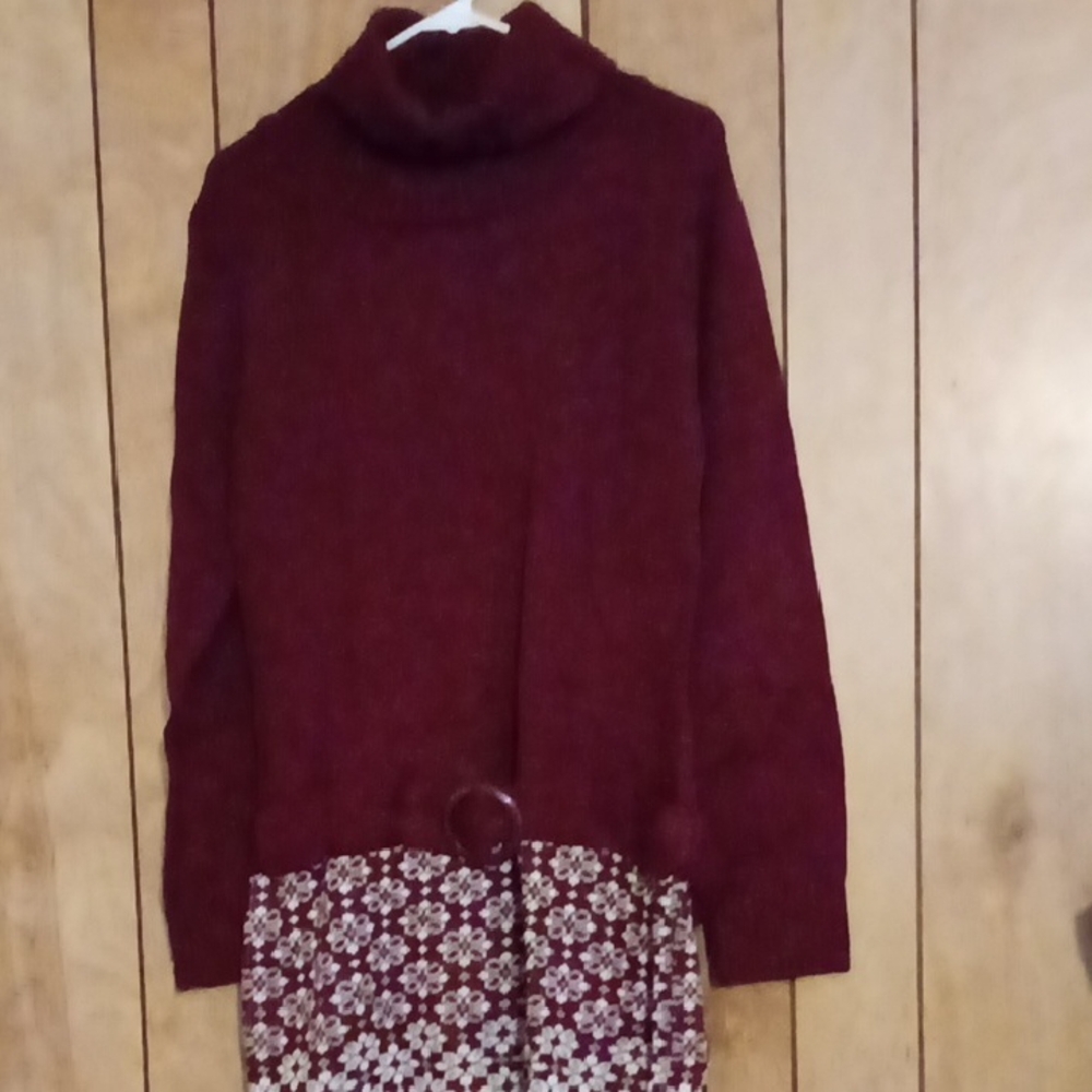 Elegant Burgundy Turtleneck Sweater